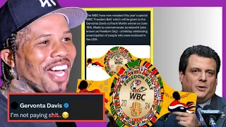DAMN 🥊 NEWS: "KEEP THAT BELT" GERVONTA TANK DAVIS GOES OFF ON WBC & TURNS DOWN PAYING FOR WBC BELT