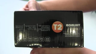 Распаковка ТВ-ресивера DVB-T2 Romsat T2100 (6955890982100) из rozetka.com.ua