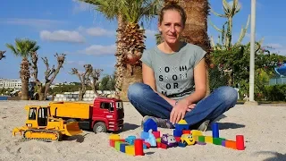 Tolle Spielzeugautos - Wir spielen im Sand - Spielzeugvideo für Kinder