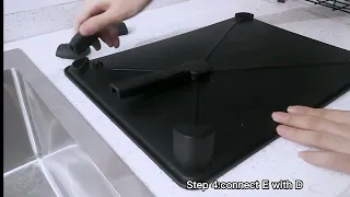 2 tier black dish drying rack with drainboard installation video