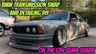 BMW Manual Transmission Swap DIY and Detailing DIY on the E24 SEMA Shark