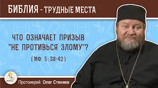 Что означает призыв "не противься злому" (Мф. 5: 38-42)?  Протоиерей Олег Стеняев