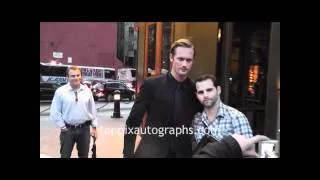 Alexander Skarsgard - Signing Autographs at 'Straw Dogs' Premiere in NYC