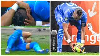 Marseille star Dimitri Payet was hit by bottle thrown from the stands during Lyon vs Marseille
