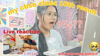 Reacting to my CBSE class 10th boards results 😭✨( live reaction )D vlogs