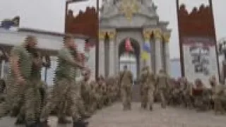 Funeral of 2 Ukrainian soldiers killed by Russian shelling