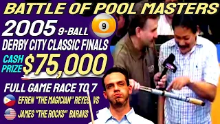 Efren Reyes Delivers What James Baraks Fears off at the 2005 Derby City Classic 9 Ball Final Match