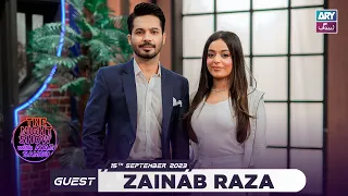 The Night Show with Ayaz Samoo | Zainab Raza | Episode 58 - 15 September 2023 | ARY Zindagi