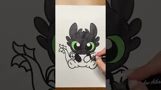 Coloring Toothless | Train your dragon