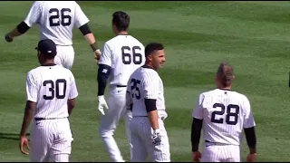 Yankee Fans Throwing Trash at Field After Yankees Defeat Guardians