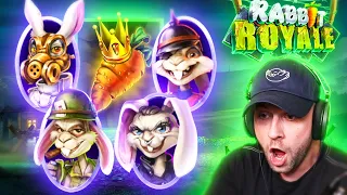 This NEW ELK SLOT is CRAZY ADDICTING - SPINNING IN HUGE BONUSES on RABBIT ROYALE!! (Bonus Buys)