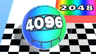 BALL MERGE 2048 — 4096 BALL vs 2048 BALL (Max Level, Gameplay)