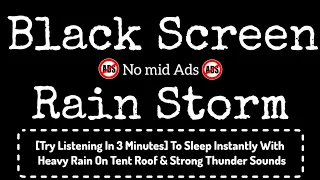 Deep Sleep Instantly and Relax with Heavy Rain, Roaring Thunder Sound on Tin Roof in Forest at Night