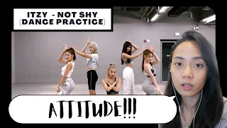 Retired Dancer Reacts to ITZY - NOT SHY [DANCE PRACTICE] (Reaction Video)