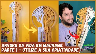 Aula de macramê passo a passo - Árvore da vida em macramê - Tree of life Apanhador de sonhos PARTE 1