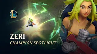 Zeri Champion Spotlight | Gameplay - League of Legends