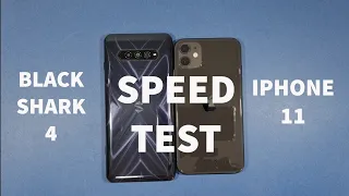 Xiaomi Black Shark 4 vs Iphone 11 Speed Test