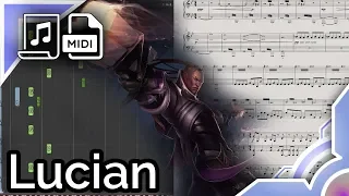Lucian login theme - League of Legends (Synthesia Piano Tutorial)