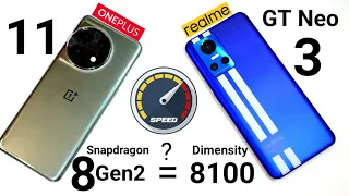 Oneplus 11 vs Realme GT Neo 3 Speedtest Shocking Results OMG 😱🔥🔥🔥