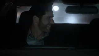 Lucifer 5x02 Chloe and Michael flying scene