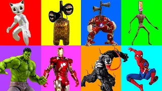 Superheroes Among Us Siren Head Cartoon cat Hulkbuster game 문이열리면 어몽어스 카툰캣 사이렌헤드가 나타나요 슈퍼히어로 지환아뭐하니