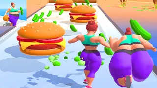 Fat 2 Fit 🍔🥒Max Level Funny Eat Burger Gameplay iOS/Android