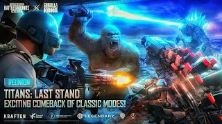 MECHAGODZILLA VS GODZILLA VS KONG Finally New Titan Strikes Mode in Pubgobile/Bgmi|Titans last stand