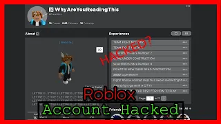 LAST NIGHT, SOMEONE TRIED TO HACK MY ROBLOX ACCOUNT