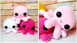 Plush Squishy DIY Baby Octopus Without Sewing Machine