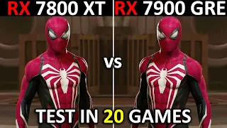 RX 7800 XT vs RX 7900 GRE | Test in 20 Games | 1440p - 2160p | The Ultimate Comparison! 🔥 | 2024