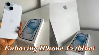iPhone 15 (blue) Unboxing *256gb* Setup & Accessories