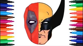Marvel Deadpool Vs Wolverine | Draw & Colour | #art #marvel #deadpool #drawing #superhero