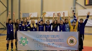 Cīņas par U-14 grupas medaļām Latvijas meiteņu telpu futbola čempionātā