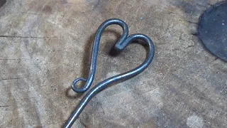 Forging a Heart Garden Stake