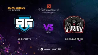 SG esports vs Gorillaz Pride, TI9 Qualifiers SA, bo1 [Jam & LighTofHeaveN]