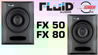 Fluid Audio FX50 and FX80 active two-way studio monitors