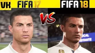 FIFA 18 vs FIFA 17 Comparison - Ronaldo, Player Faces and Body Type