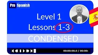 Learn Spanish - Level 1 Lessons 1-3 Condensed