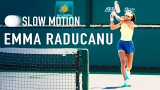 Emma Raducanu - Forehand, Backhand & Serve [4K Slow Motion]