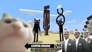 Return of Cartoon Cat and Siren Head in Minecraft Part 2 - Coffin Meme