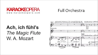 Karaoke Opera: Ach Ich Fühls - Die Zauberflöte (Mozart) Orchestra only with printed music