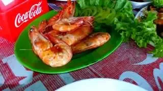 Asian Street Food - Boiled & Fried Prawns - Sihaniukville On Youtube