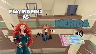 MERIDA DESTROYS TEAMERS IN MM2 + GAMEPLAY (KEYBOARD ASMR)