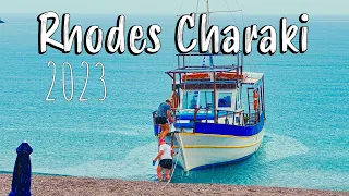 Rhodes Greece, Charaki a beautiful place to visit, walking tour 4k, Rodos Greece