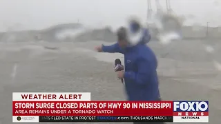 Hurricane Ida's storm surge along Mississippi Coast