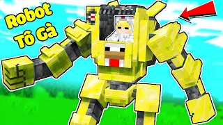 TÔ GÀ THỬ THÁCH 24H CHẾ TẠO ROBOT ĐIỀU KHIỂN SIÊU KHỔNG LỒ TRONG MINECRAFT*TÔ GÀ ĐIỀU KHIỂN ROBOT