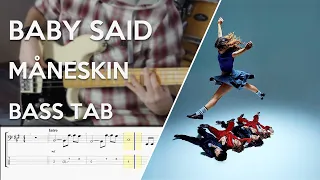 Måneskin - BABY SAID // Bass Cover // Play Along Tabs and Notation