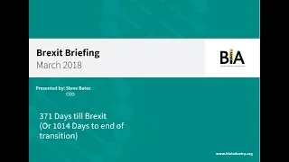 BIA Brexit Briefing Webinar- March