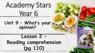 TEXTBOOK Year 6 Academy Stars Unit 9 – What’s your opinion? Lesson 2 page 110 + answers