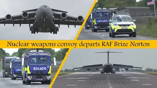 ☢️ Nuclear convoy departs RAF Brize Norton